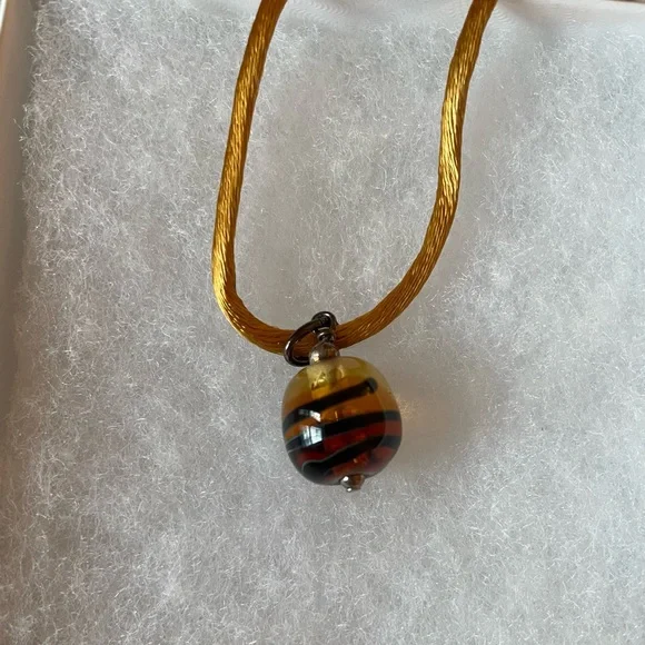 Painted Glass Bead Pendant - Picture 4 of 7